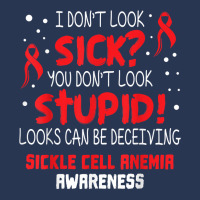 I Don't Look Sick  Sickle Cell Anemia Awareness Ribbon T Shirt Men Denim Jacket | Artistshot