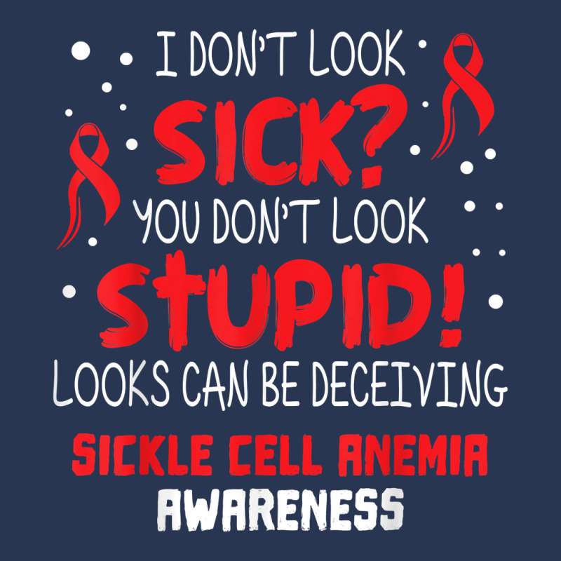 I Don't Look Sick  Sickle Cell Anemia Awareness Ribbon T Shirt Ladies Denim Jacket by moneyydopoienlc | Artistshot