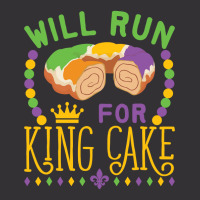 Mardi Gras Running Will Run For King Cake Funny Runner Vintage Hoodie | Artistshot