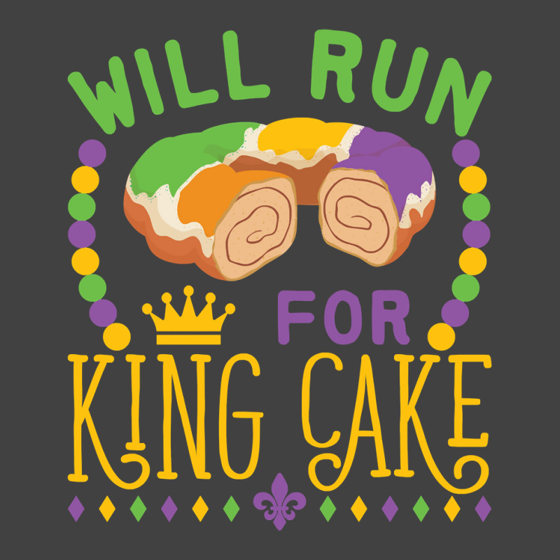 Mardi Gras Running Will Run For King Cake Funny Runner Vintage T-shirt | Artistshot