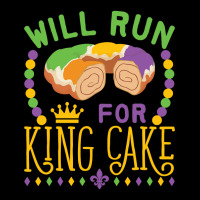 Mardi Gras Running Will Run For King Cake Funny Runner Fleece Short | Artistshot