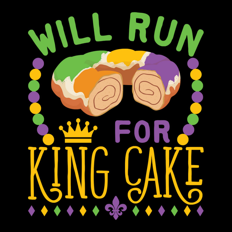 Mardi Gras Running Will Run For King Cake Funny Runner Fleece Short | Artistshot