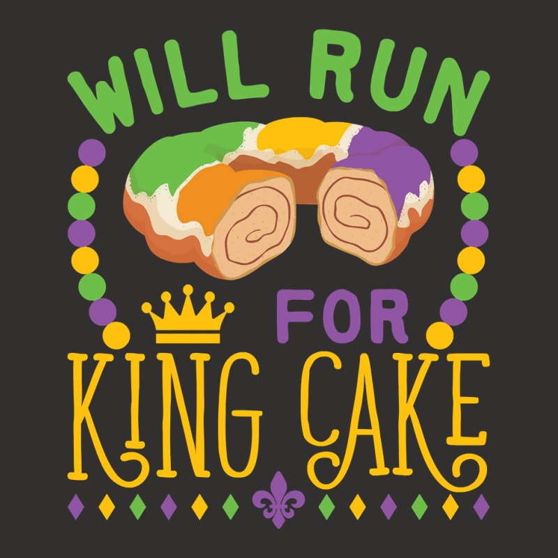 Mardi Gras Running Will Run For King Cake Funny Runner Champion Hoodie | Artistshot