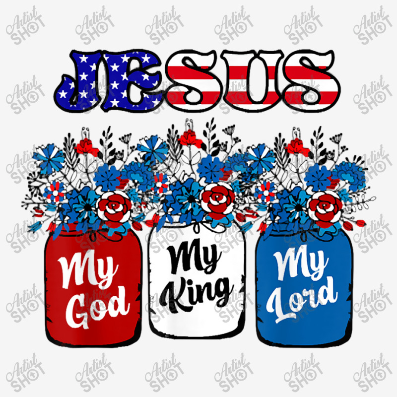 Floral Jesus My God My King My Lord Red White Blue Usa Flag Magic Mug ...