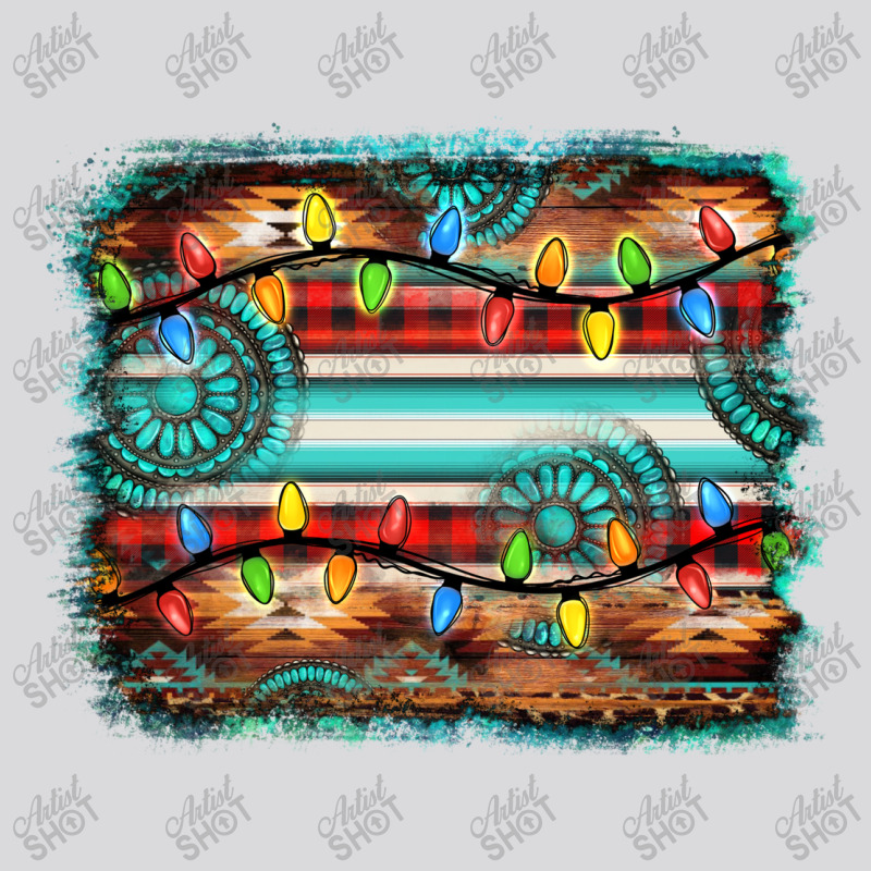 Turquoise Aztec Serape Christmas Background Women's Triblend Scoop T-shirt | Artistshot