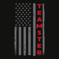 Teamster American Flag Patriotic Truck Driver Us Trucking T Shirt Scorecard Crop Tee | Artistshot