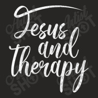 Jesus And Therapy Religious Christian Humor Art Ladies Fitted T-shirt | Artistshot