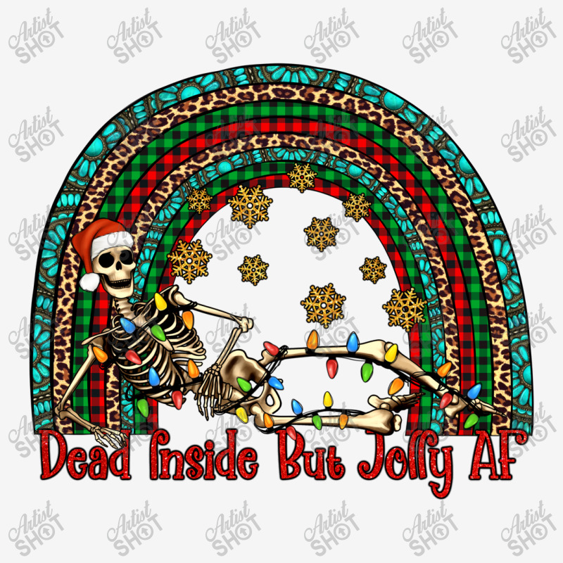 Dead Inside But Jolly Af Rainbow Scorecard Crop Tee | Artistshot