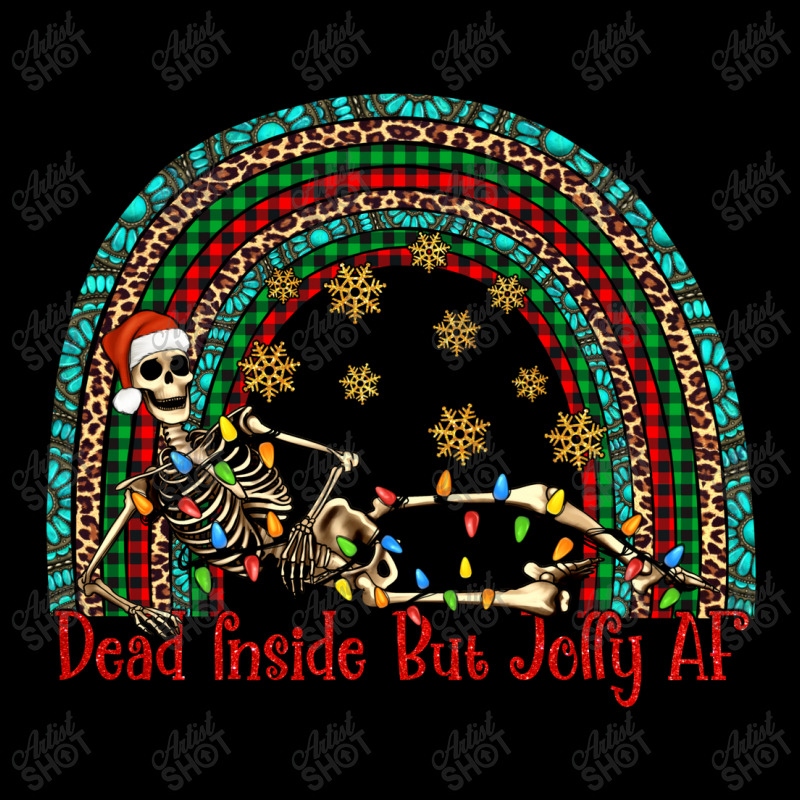 Dead Inside But Jolly Af Rainbow Cropped Sweater | Artistshot