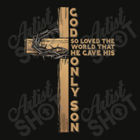 John 316 God Gave His Only Son Christian Easter Cross Bible Characters Scorecard Crop Tee | Artistshot