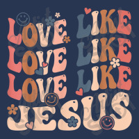 Love Like Jesus Religious God Christian Words On Back Poster Men Denim Jacket | Artistshot