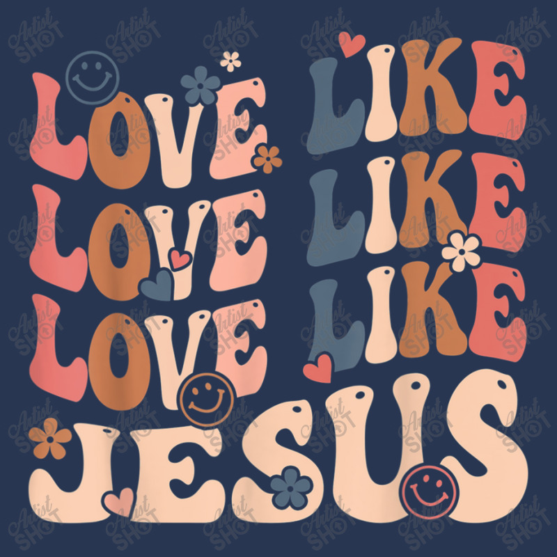 Love Like Jesus Religious God Christian Words On Back Poster Men Denim Jacket by Aria-Proctor | Artistshot