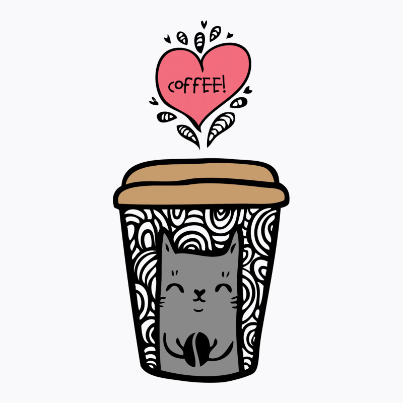 Coffee Cat T-shirt | Artistshot