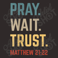 Pray Wait Trust Matthew Bible Verse Retro Christian Church Retro Racerback Tank | Artistshot