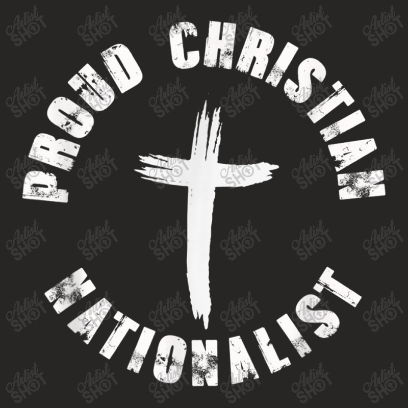 Proud Christian Nationalist Gift Men Ladies Fitted T-Shirt by Aria-Proctor | Artistshot