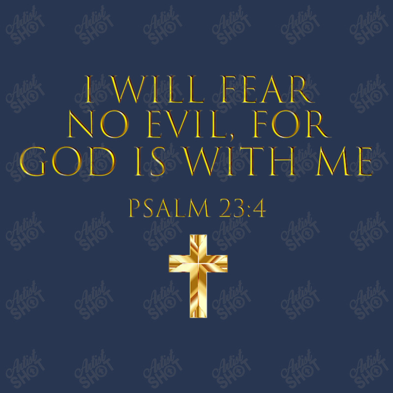 Psalm 234 Bible Verse I Will Fear No Evil God Is With Me Funny Gifts Ladies Denim Jacket by Aria-Proctor | Artistshot