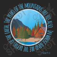 Psalm 954 Mountains Earth Are His Christian Bible Verse Characters Car Ladies Fitted T-shirt | Artistshot