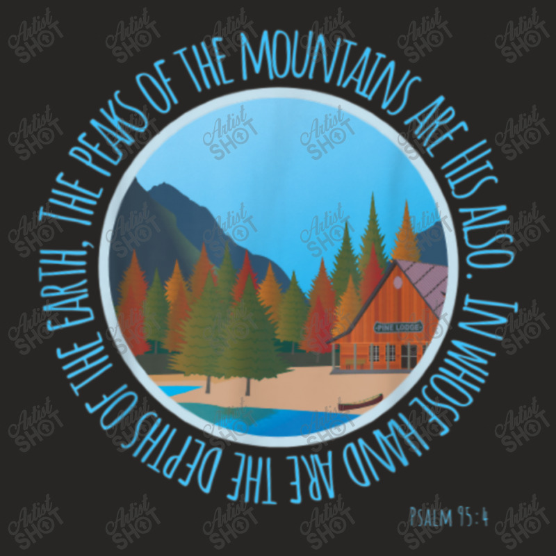 Psalm 954 Mountains Earth Are His Christian Bible Verse Characters Car Ladies Fitted T-Shirt by Aria-Proctor | Artistshot