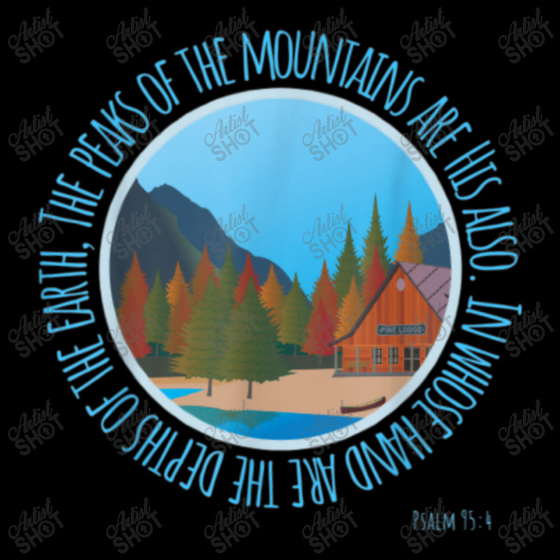 Psalm 954 Mountains Earth Are His Christian Bible Verse Characters Car Women's V-Neck T-Shirt by Aria-Proctor | Artistshot