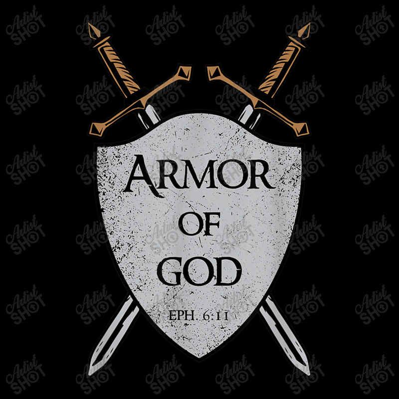 Put On The Armor Of God Shield And Swords Christian Warrior Graphic Cropped Hoodie by Aria-Proctor | Artistshot