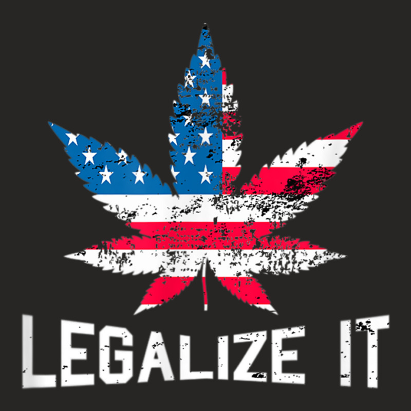 Legalize It Pro Marijuana Cannabis Leaf Shirt American Flag Ladies Fitted T-Shirt by RosalbaIncorvaia | Artistshot