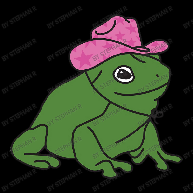 Frog With A Pink Cowboy Hat Sticker Pocket T-shirt | Artistshot