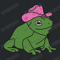 Frog With A Pink Cowboy Hat Sticker Crewneck Sweatshirt | Artistshot