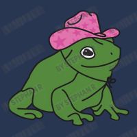 Frog With A Pink Cowboy Hat Sticker Men Denim Jacket | Artistshot