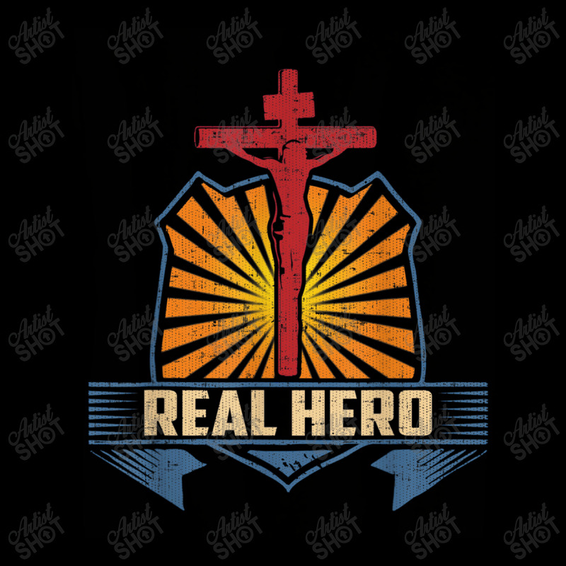 Real Hero Christian Catholic Funny Gift Cropped Hoodie by Aria-Proctor | Artistshot