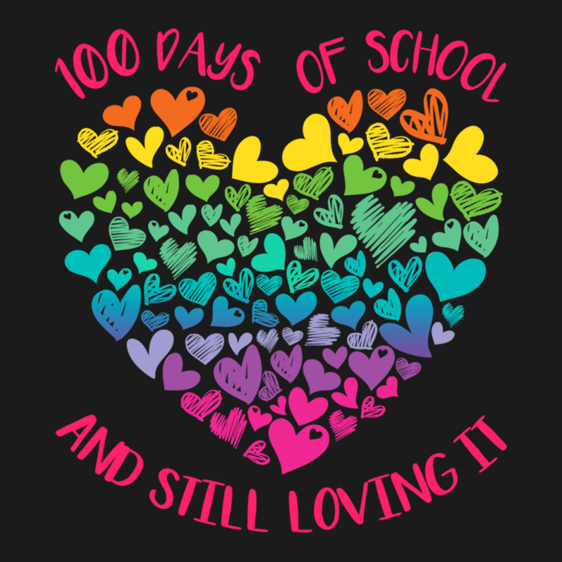 Cute 100 Days Of School And Still Loving It Hearts 100th Day Long Slee Full-length Apron | Artistshot