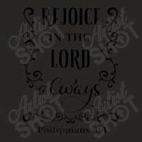 Rejoice In The Lord Always Christian Novelty Item Cartoon Character Ladies Fitted T-shirt | Artistshot