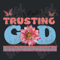 Religious Jesus Christian I'm Just Out Here Trusting God Character Vid Crewneck Sweatshirt | Artistshot