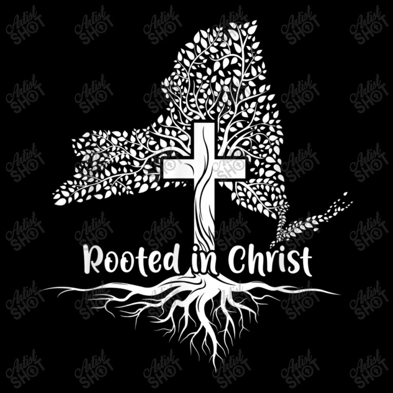 Rooted In Christ - Christian Cross Faith Saying Tree Roots Funny Gifts Men's Long Sleeve Pajama Set by Aria-Proctor | Artistshot