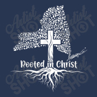 Rooted In Christ - Christian Cross Faith Saying Tree Roots Funny Gifts Men Denim Jacket | Artistshot