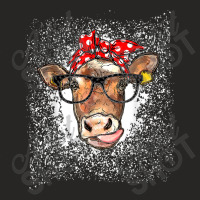 Women S Cow With Glasses And Red Bandana, Licking Heifer T Shirt Ladies Fitted T-shirt | Artistshot