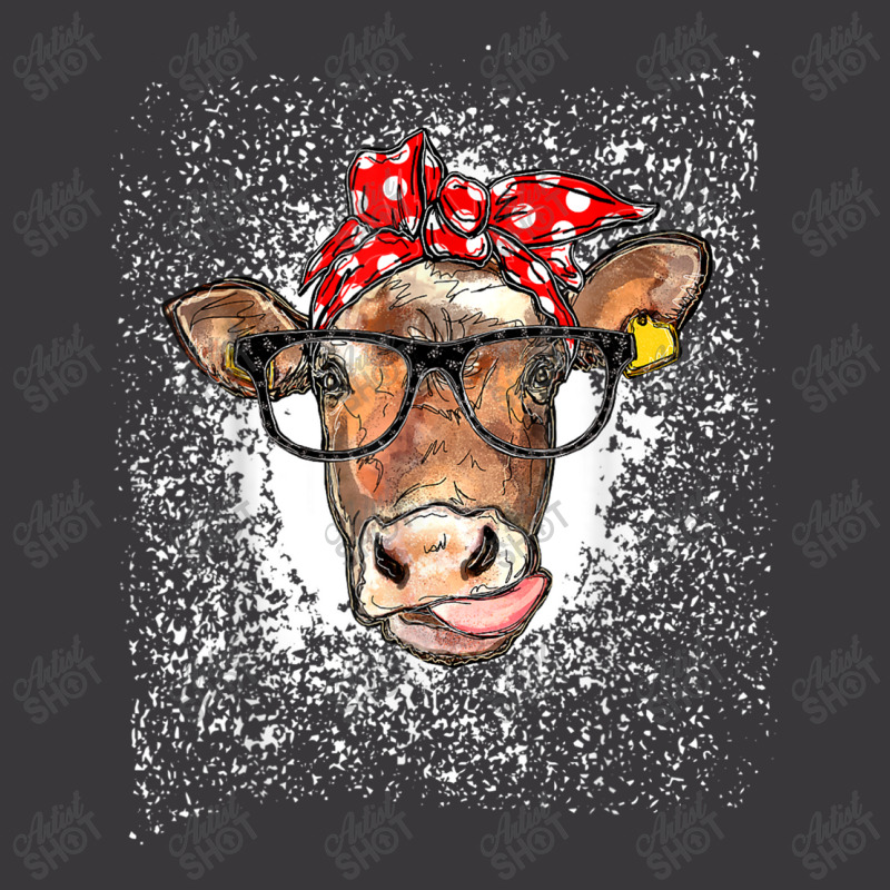 Women S Cow With Glasses And Red Bandana, Licking Heifer T Shirt Ladies Curvy T-Shirt by Great Tshirt | Artistshot