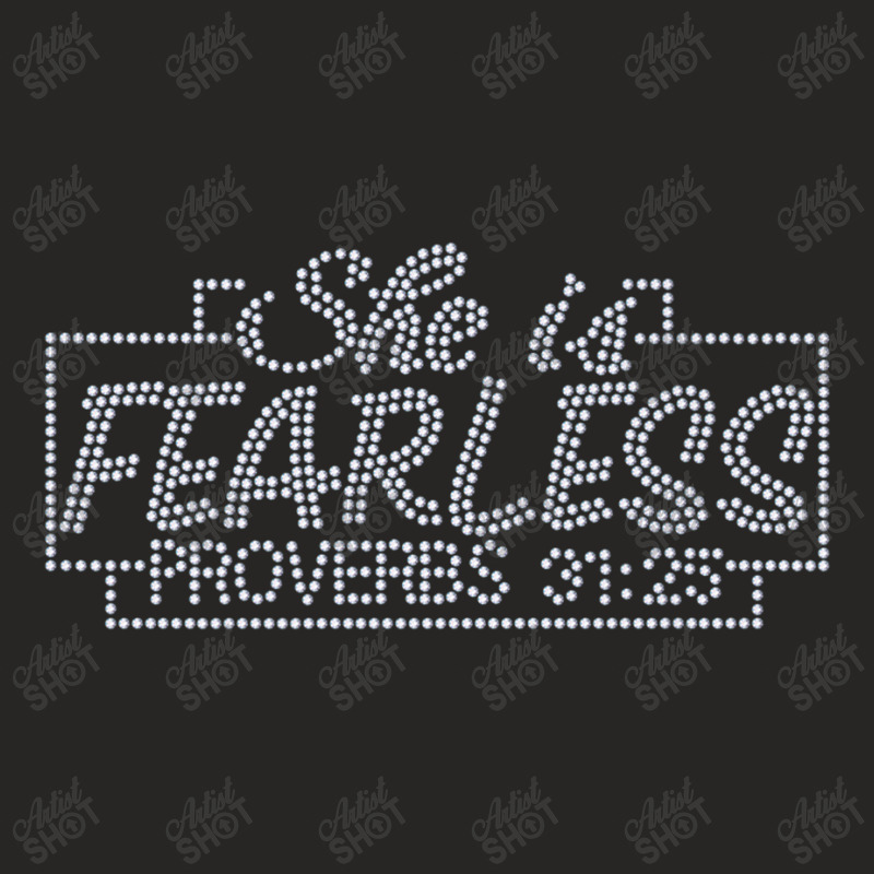 She Is Fearless Proverbs 31 25 Rhinestone Funny Christian Music Vintag Ladies Fitted T-Shirt by Aria-Proctor | Artistshot