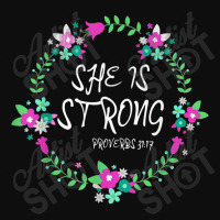 She Is Strong Proverbs 3125 - Bible Verse Floral Wreath Day Gift Crop Top | Artistshot