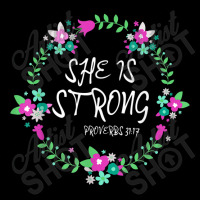 She Is Strong Proverbs 3125 - Bible Verse Floral Wreath Day Gift Cropped Hoodie | Artistshot