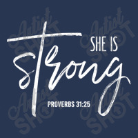 She Is Strong Shirt Proverbs 3125 Bible Verse Christian Funny Gifts Ladies Denim Jacket | Artistshot