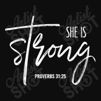 She Is Strong Shirt Proverbs 3125 Bible Verse Christian Funny Gifts Crop Top | Artistshot