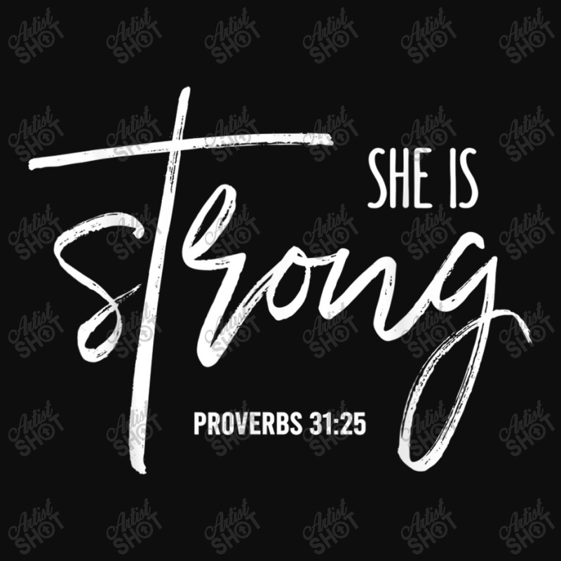 She Is Strong Shirt Proverbs 3125 Bible Verse Christian Funny Gifts Crop Top by Aria-Proctor | Artistshot