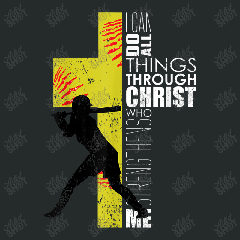 Softball Gifts Players Teen Girls Women Christian Religious Gifts Men Women's Triblend Scoop T-shirt by Aria-Proctor | Artistshot