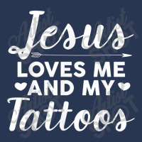 Jesus Loves Me And My Tattoos Christianity Body Ink Gift Ladies Denim Jacket | Artistshot