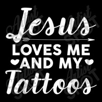 Jesus Loves Me And My Tattoos Christianity Body Ink Gift Women's V-neck T-shirt | Artistshot