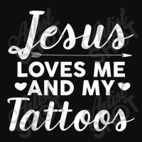 Jesus Loves Me And My Tattoos Christianity Body Ink Gift Crop Top | Artistshot