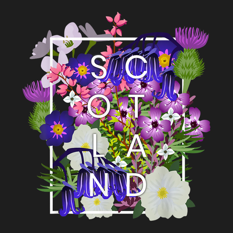 Flowers Of Scotland Word Art   Scottish Pride T Shirt Classic T-shirt by gehriglyssy | Artistshot