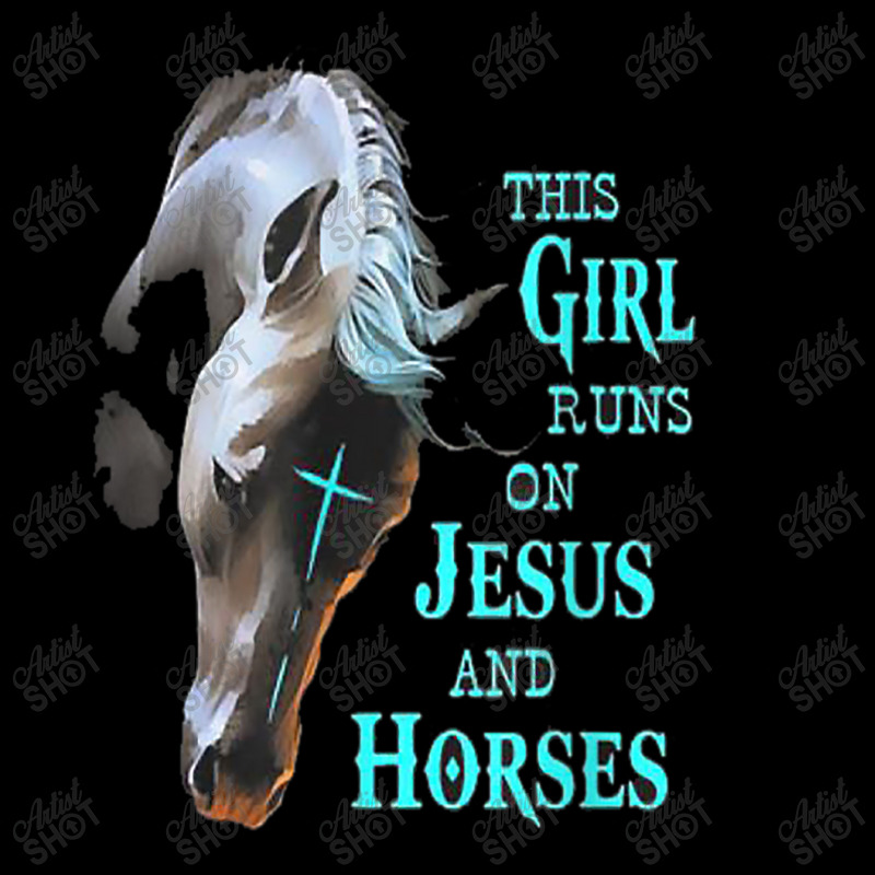 This Girl Runs On Jesus And Horses Music Vintage Retro Maternity Scoop Neck T-shirt by Aria-Proctor | Artistshot