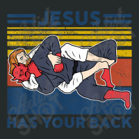 Jiu Jitsu S Jesus Has Your Back Mens Bjj Mma Jujitsu Women's Triblend Scoop T-shirt | Artistshot