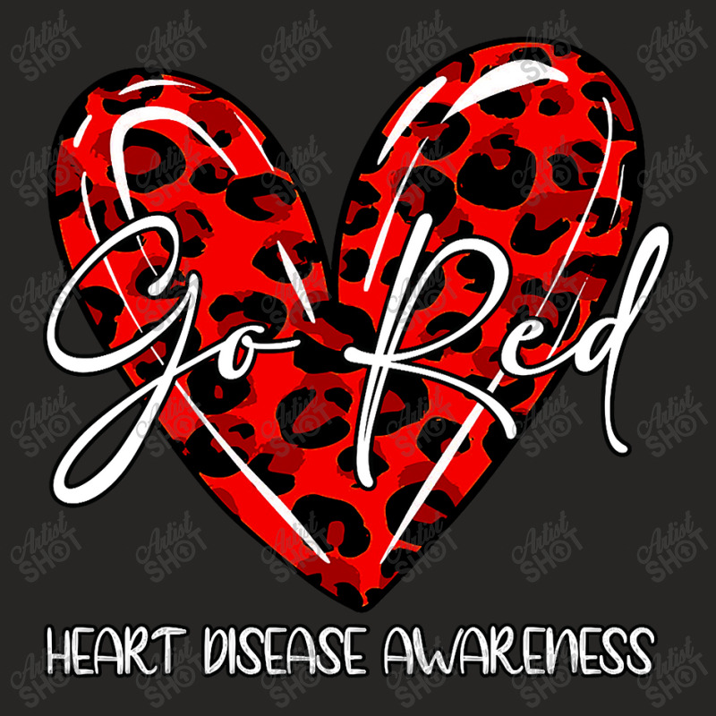 Go Red For Womens Heart Disease Awareness Month Leopard Ladies Fitted T-Shirt by moonlight2270 | Artistshot